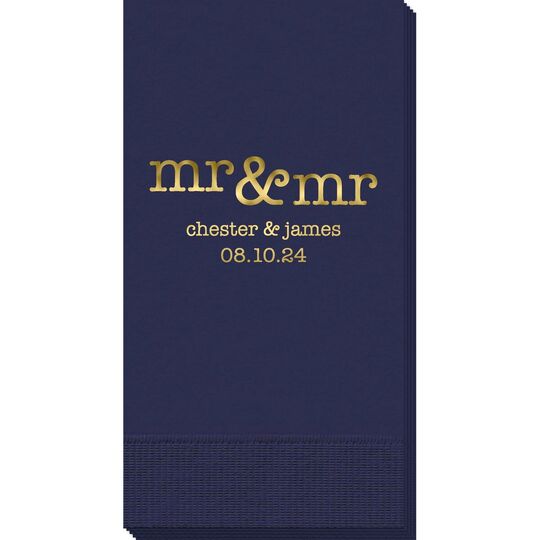 Happy Mr & Mr Guest Towels
